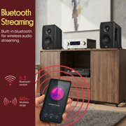 Pyle Powered Bookshelf Speaker System – 80W Bluetooth Active Stereo Speakers with ARC, Optical & Coax Inputs, Subwoofer Out, Bass Reflex Wood Cabinet for Home Theater & Studio (Pair)