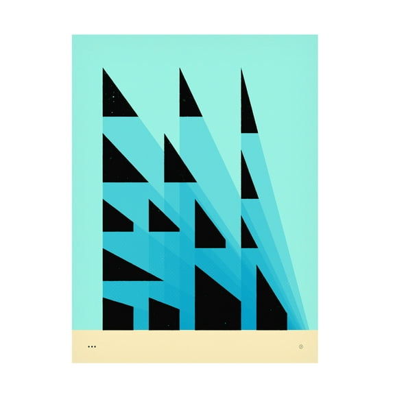 Trademark Fine Art Jazzberry Blue Perspectives 3 Canvas Wall Art