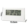 thumbnail image 2 of Reloj electrónico multifuncional, transparente, luminoso, digital, silencioso, con función de humedad y clima, blanco brillante., 2 of 5