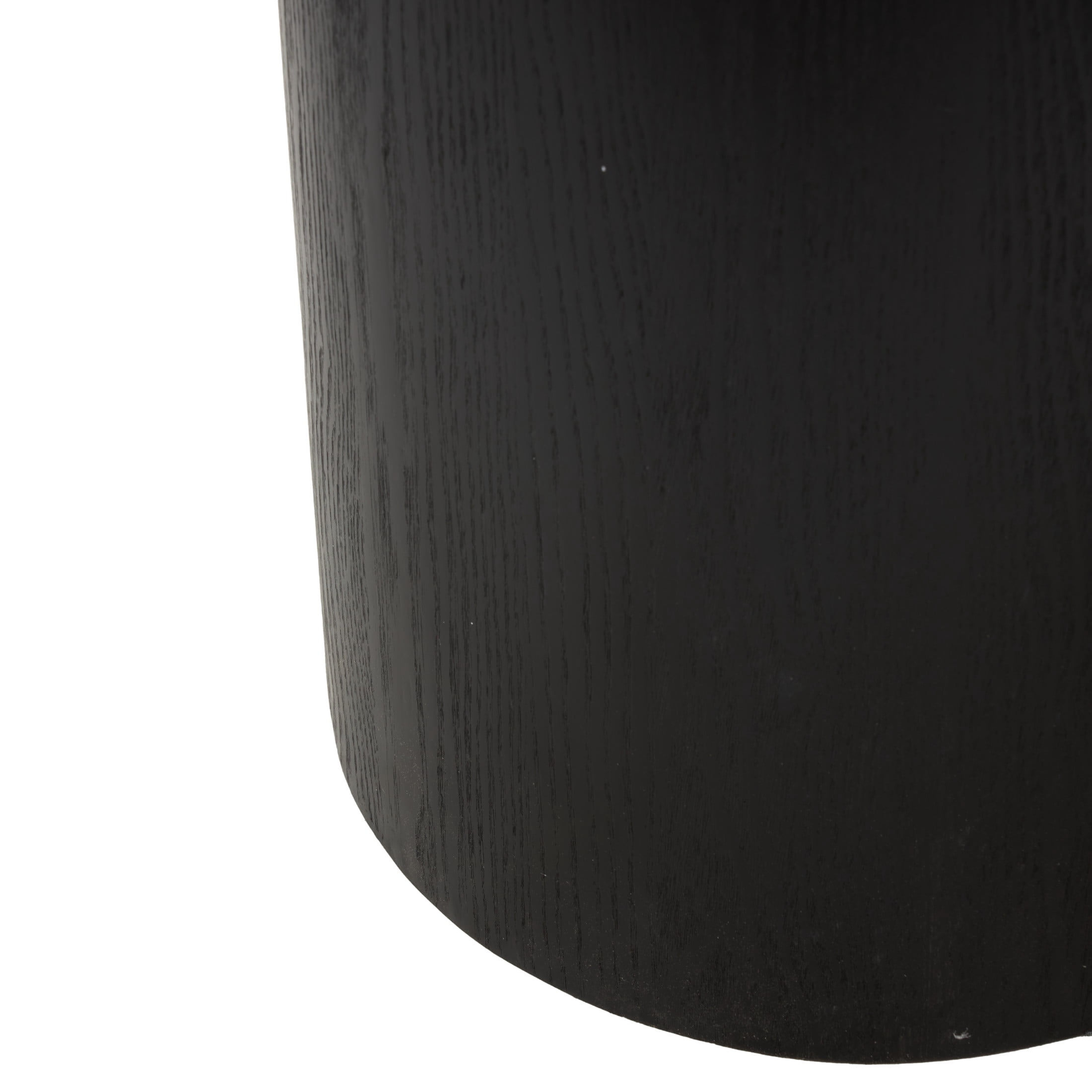 DecMode 40", 34"H Black Wood Handmade Pedestal Pedestal Table, 2-Pieces