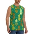 thumbnail image 2 of Haiem Men's Pineapples1 Print Tank Tops Summer Sleeveless Cut Off Workout T-Shirts Fitness Vest Athletic Undershirts-XX-Large, 2 of 8