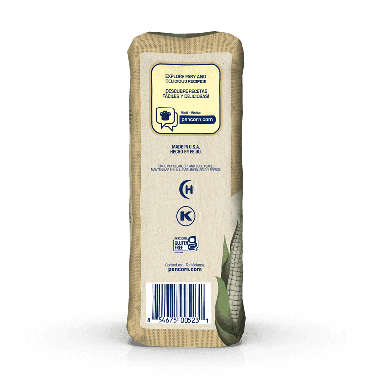 Harina P.A.N De Maiz Blanco Precocida Grano Entero ( Pre-Cooked Whole Grain  White Corn Meal ) Net.Wt 1 kg