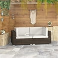 thumbnail image 1 of vidaXL Chaises d'Angle Sectionnelles 2 Pcs avec Coussins en Rotin Synthétique Brun, 1 of 3