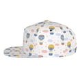 thumbnail image 3 of Daiia Hot Air Balloon print Flat Bill Hats Flat Brim Trucker Cap Baseball Cap Adjustable Classic Low Profile Hat Unconstructed Plain Cap, 3 of 9