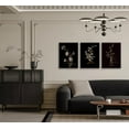 thumbnail image 2 of 3Pcs Dark Botanical Wall Art Vintage Moody Floral Canvas Painting Black Flower Wall Decor Rustic Farmhouse Plant Posters Prints For Living Room Bedroom Office Pictures (only canvas), 2 of 6