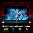 thumbnail image 2 of 15.6" FHD Business-Gaming-Laptop 6-Cores AMD Ryzen 5 6600H(Up to 4.5 GHz) 660M GPU 32GB DDR5 2TB SSD Laptop-Computer with 100W Type-C Backlit Keyboard Fingerprint-Gray, 2 of 6