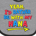 thumbnail image 4 of Inktastic Yeah I'd Rather Be with My Nana in Red Yellow and Blue Boys or Girls Baby Bib, 4 of 4