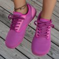 thumbnail image 2 of EKVAHL Women's Orthopedic Barefoot Sneakers, Breathable Mesh Lace Up Trainers, Arch Support Zero Drop Wide Width Hiking Daily Walking Tennis Shoes Purple, 2 of 5