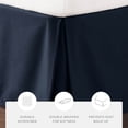 thumbnail image 5 of Tailored Pleated Bed Skirt Box Spring Frame Cover Dust Ruffle in Navy for King Size Bedding by Comfort Canopy, 5 of 12