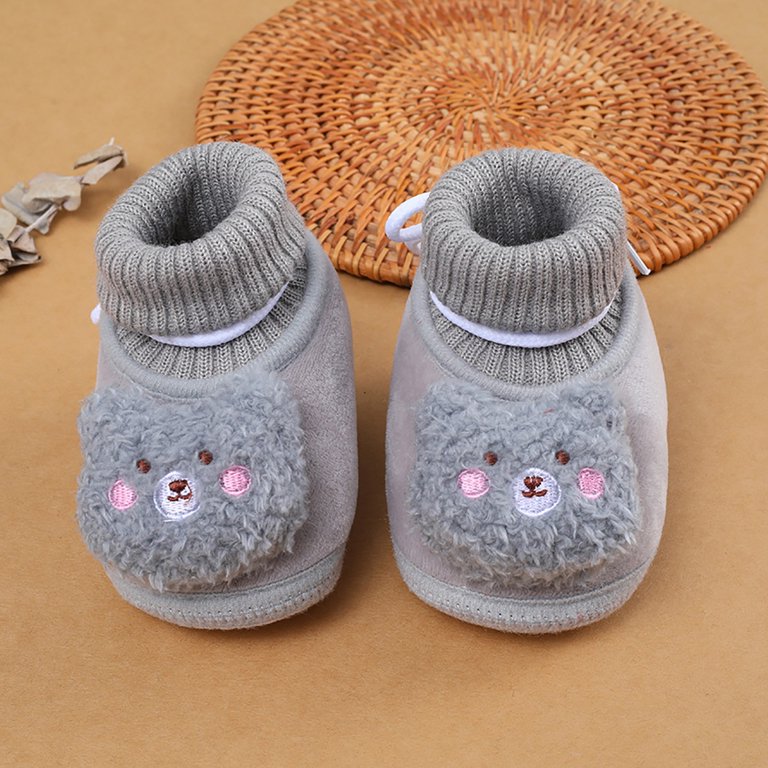 JDEFEG Baby Shoes That Make Noise Baby Girls and Boys Warm Shoes Soft  Booties Soft Comfortable Toddler Shoes Warming Cotton Shoes Baby Shoes Size  5