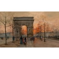 thumbnail image 2 of Eugène Galien-Laloue 14x11 Gold Ornate Wood Frame and Double Matted Museum Art Print Titled - The Arc De Triomphe, Place De L'Etoile, 2 of 4