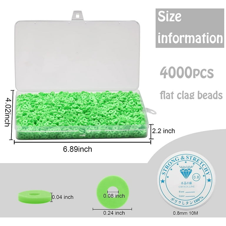 4000pcs White Clay Beads 0.24inch/6mm 