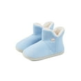 thumbnail image 3 of Crocowalk Men Winter Boot Fluffy Boots Slippers Memory Foam House Shoes Unisex Warm Slipper Outdoor Cozy Soft Plush Light Blue 6-7, 3 of 3