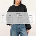 thumbnail image 3 of Edvintorg Pullover Sweaters for Women Solid Color Crew Neck Cropped Sweater Long Sleeve Loose Pullover Top Clothes Women Khaki M, 3 of 5