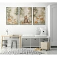 thumbnail image 6 of 3Pcs Woodland Animal Nursery Canvas wall art Wild Animals Forest Paintings Pictures Wall Decor Fox Bear Deer Watercolor Poster Printing Artwork for Boys Room Girls Room Home Decoration, 6 of 6