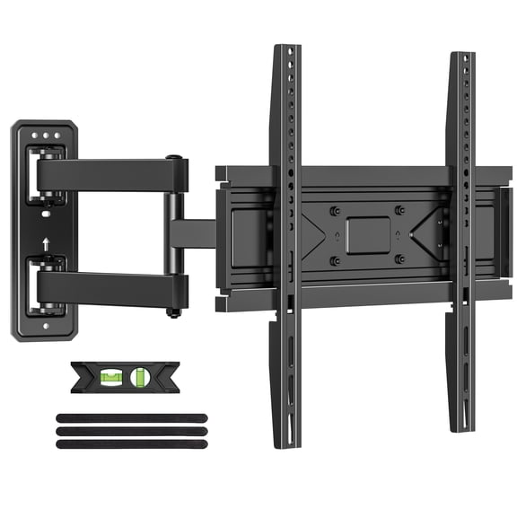 USX MOUNT 40 43 50 55 inch Full Motion Corner TV Wall Mount for Most 32-70 inch Flat & Curved TVs, Articulating Swivel & Tilt TV Mount Bracket, up to 80 lbs,VESA 400x400mm, Single Stud Perfect Center