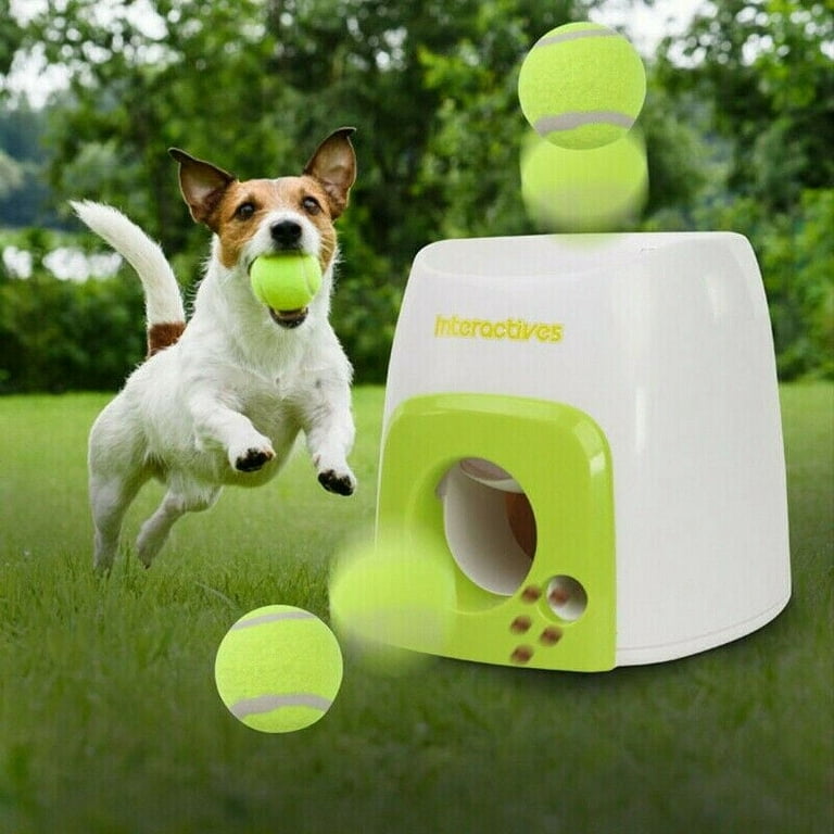 Pet Dog Fetch And Treat Machine Interactive Slow Feeder Ball Launcher Balls  Thrower Enrichment Toy Dogs Training Equipment