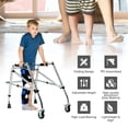thumbnail image 6 of Gymax Folding Walker Adjustable Small Aluminum Walker w/Wheels for Seniors & Children, 6 of 10