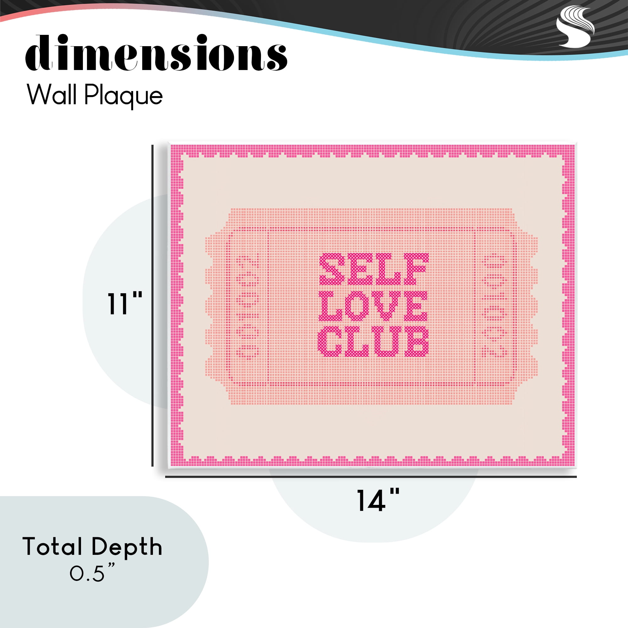 Stupell Industries Self Love Club Retro Ticket Wall Plaque Art, design by Lil' Rue