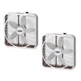 thumbnail image 2 of Lasko Ventilateur de Boîte 20 Pouces à 3 Vitesses avec Protection contre les Intempéries et Poignée, Blanc (Lot de 2), 2 of 6