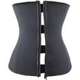 thumbnail image 5 of Women Latex Waist Trimmer Tummy Trainer Cinchers Zipper & Hook Underbust Corset Shapewear Fat Burner Hourglass Workout Body Shaper Shapewear Back Support Belt, 5 of 6