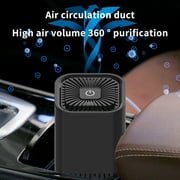 YUVA Car Air Purifier, Negative Ion, Odor Removal, Type-C Charging, 5V, 15㎡ Coverage, Black/White, Compact & Efficient, Oxygen Bar