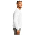 thumbnail image 3 of Port & Company PC90 Mens Essential Fleece Crewneck Sweatshirt, White - Small, 3 of 6