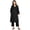 Black, variant on Phagun Women Cotton Solid Kurta Pant Set, Full Sleeve, Ethnic Co-ord Set