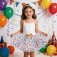 thumbnail image 5 of BJUTIR Girls Skirts Baby Layered Sequins Tutu Skirt Toddler Ballet Dance Dress And Headband First Birthday Outfits Size 12-24 Months White, 5 of 6