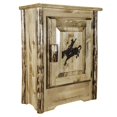 thumbnail image 3 of Glacier Country Collection Accent Cabinet w/ Laser Engraved Bronc Design, Right Hinged, 3 of 10