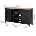 thumbnail image 6 of Evelyn&Zoe Elmwood Rectangular TV Stand for TV's up to 65", Black Grain/Golden Brown, 6 of 12