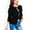 Black, variant on Women's Tie Front Knit Cardigan with Long Sleeves and Open Front Design - Medium, Black