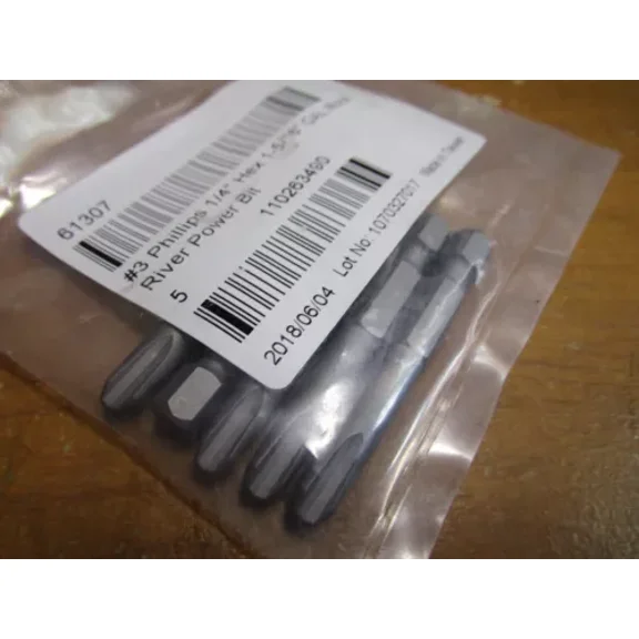 (5) #3Phillips 1/4"Hex 1-15/16"Oal Extra Hard Power Bit