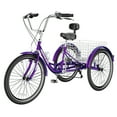 thumbnail image 6 of MOPHOTO Adult Tricycle Bike 3 Wheeler Bicycle 7 Speed Portable Tricycle 20" Wheels,Rose purple, 6 of 12