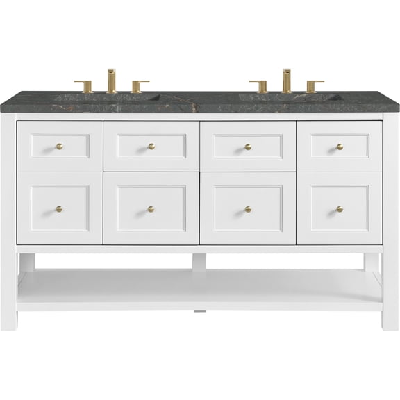 James Martin Vanities 330-V60D-BW-FPBL Breckenridge 60" Free Standing Double Basin Vanity