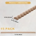 thumbnail image 3 of 15-Pack 15.75" Unfinished Wood Beaded Trim - Easy to Paint, Cute Decorative Molding DIY Craft for Furniture Frame, Mirror Edge, Wall, Door, Closet, Dresser, Shelf, 3 of 8