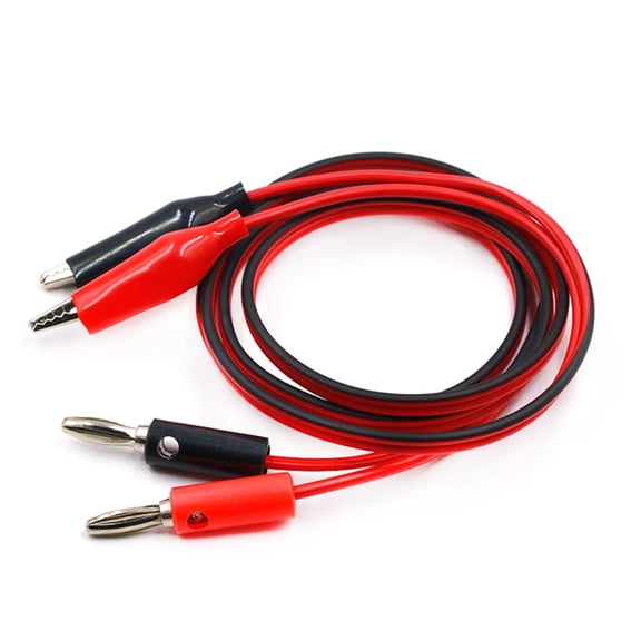 2Pcs Banana Plug to Alligator Clip Test Leads Double End Test Leads Wire Line