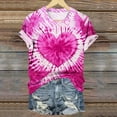 thumbnail image 4 of T Shirts for Women Women Valentine's Day Love Printed Casual Printed Round Neck, 4 of 5