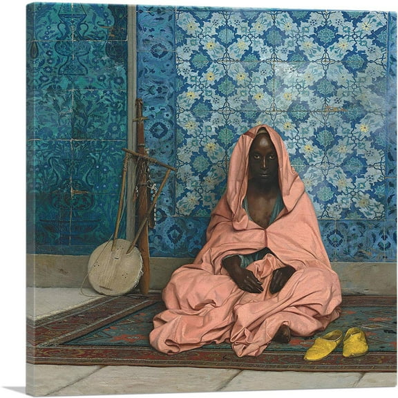 ARTCANVAS Le Barde Noir Canvas Art Print by Jean Leon Gerome - Size: 12" x 12" (0.75" Deep)