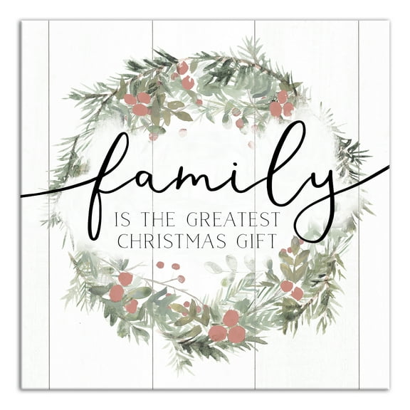Creative Products Family is the Greatest Christmas Gift 16x16 Canvas Wall Art