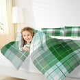 thumbnail image 4 of Homewish Classic Geometric Plaid Bedding Comforter Set,Modern Abstract Checkered Twin Comforter Sets,Green White Bedding Set For Girl Boys,Microfiber Bedroom Decor Reversible,2 Pieces, 4 of 8