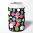 thumbnail image 2 of Letter J Initial Monogram - Polkadots and Pink Can or Bottle Hugger, 2 of 5