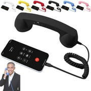 Handset for Cell Phone, Retro Bluetooth Handset Corded, Telephone Style Landline Handle Receiver, Handheld Wireless Receivers for Cell Phone, Classic Landline