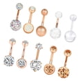 thumbnail image 4 of 2x10PCS / Lot Body Piercing Labret Lengua Ceja Barbells Mix Jewelry Rose Gold, 4 of 8