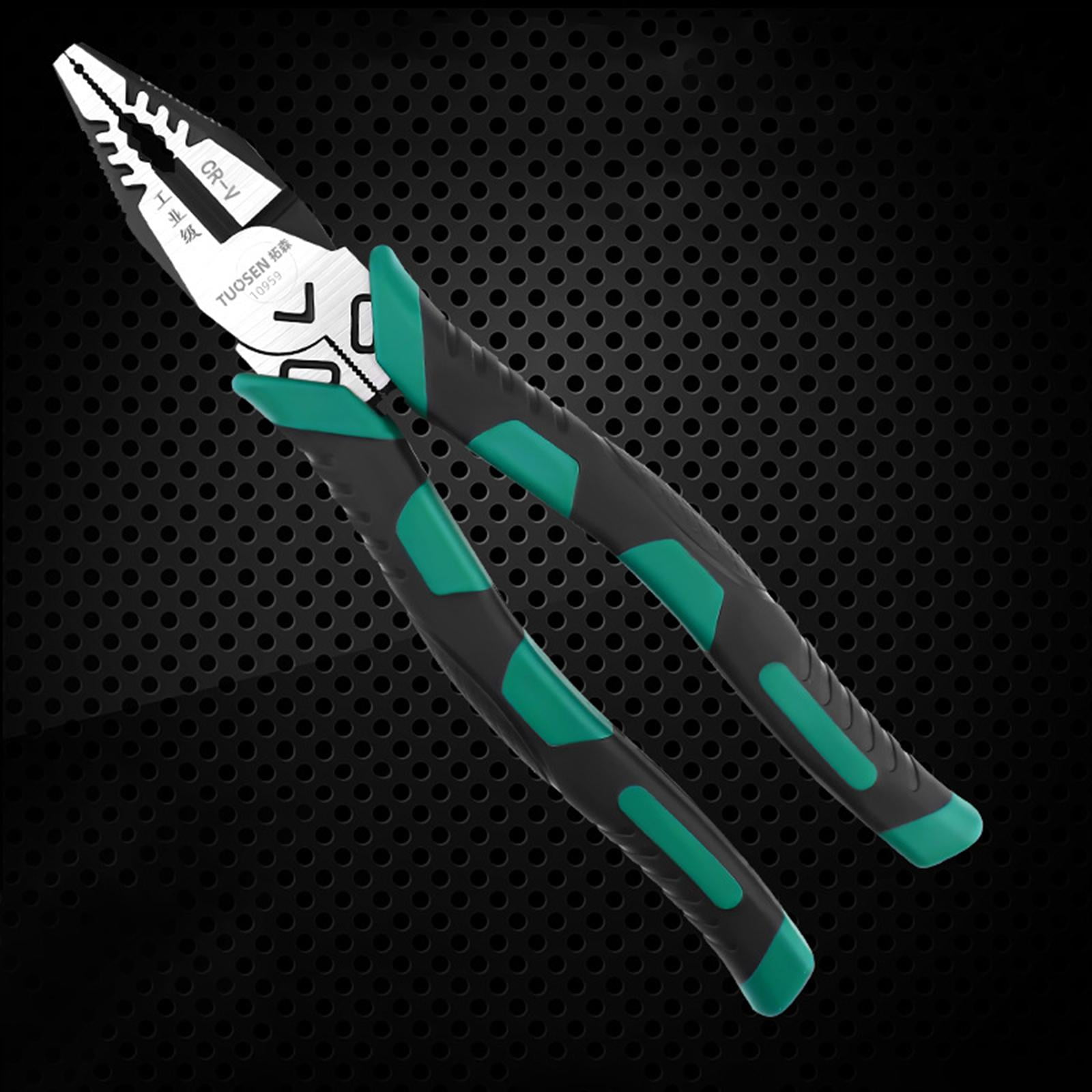Nishiyuenyi Pliers with Wire Cutter Wire Crimper Hand Tools Heavy Duty for Network Engineers 9in