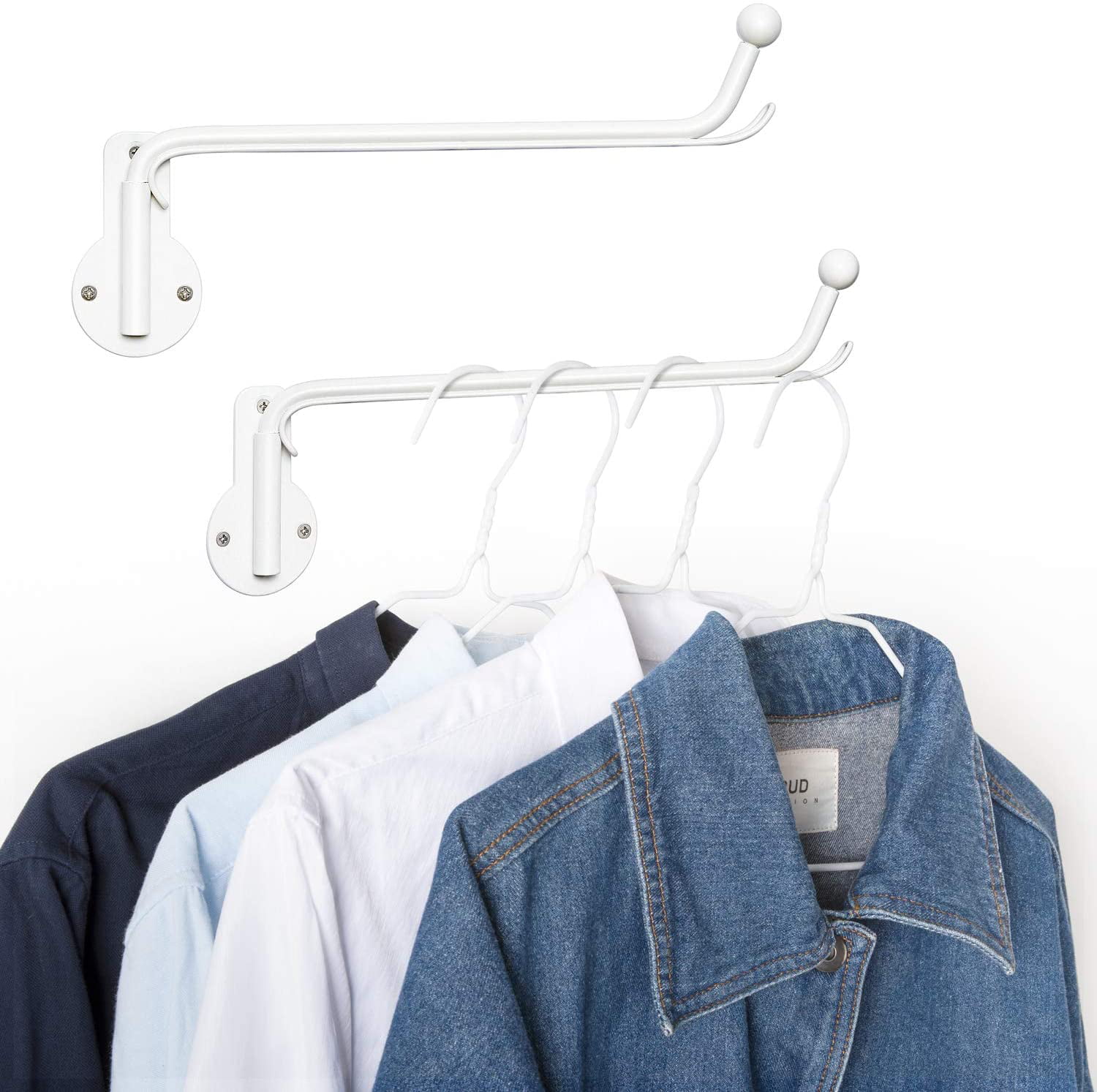 9" Hanger Rack For Drying Clothes 2pk Laundry Over the Door Hook Hang Shirts 