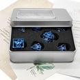 thumbnail image 4 of Hollow Metal DND Dice Set - Blue, D4 D8 D10 D12 D20, 4 of 4