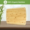 thumbnail image 2 of 20x15 in extra-grande organic bamboo cutting board para kitchen meal prep, serving, chopping turkey, meat, veggies & bbq, 2 of 7