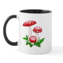 CafePress - Red Mushrooms Mug - 11 oz Ceramic Mug - Novelty Coffee Tea Cup
