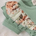 thumbnail image 5 of mgoYE Newborn Baby Girl Clothes Infant Dress Outfit Summer Romper Jumpsuit Headband Overall Skirt Clothing Set(Light Green,3-6 Months), 5 of 5